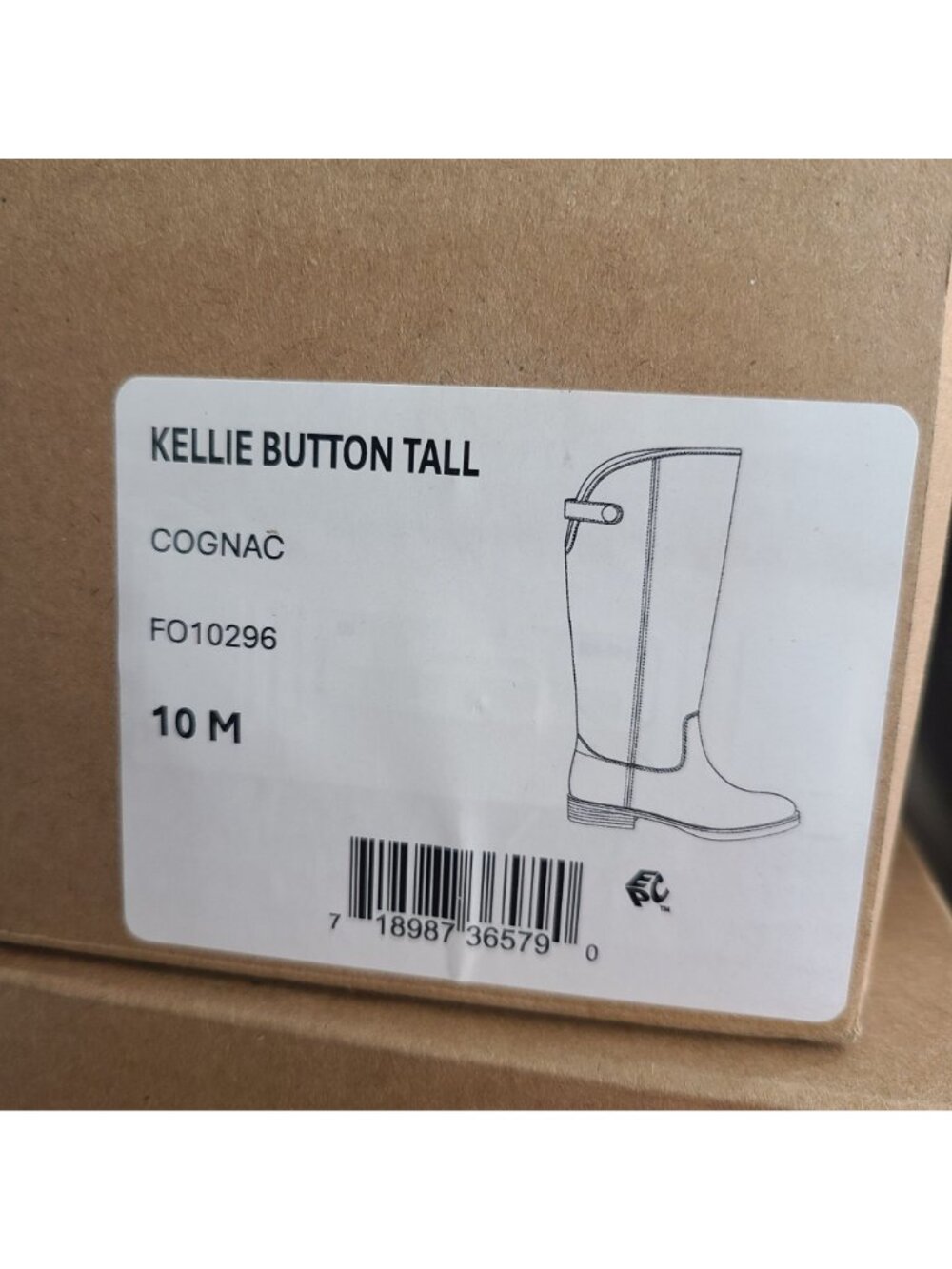 NEW Frye & Co. Kellie Button Tall Cognac Brown Riding Boots Size 10M - Picture 2 of 8